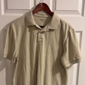 Old Navy Men’s Light Tan Polo Shirt L-Tall